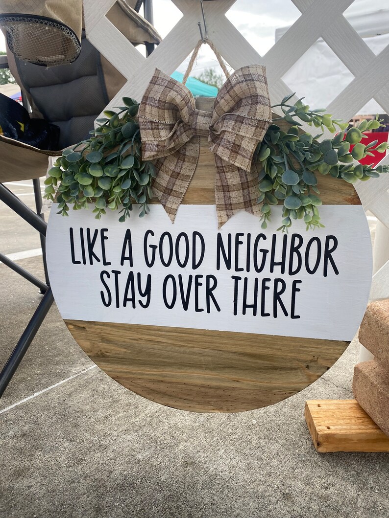 Like A Good Neighbor Door Hanger - Etsy