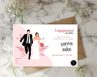 Editable Wedding Invitation Template | Elegant Digital Card (Instant Download)