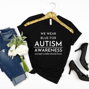 Autism Shirts Awareness TShirt, In April We Wear Blue, Autism Month, In April We Wear Blue, Infinity Autism, Autism Group shirts