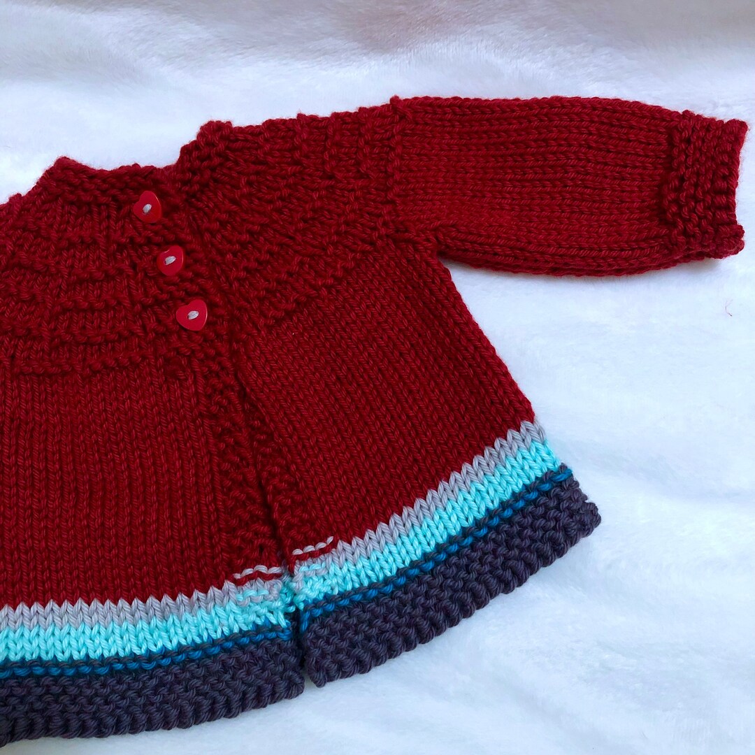 Hand Knit Baby Sweater Doll Sweater Infant Wear Etsy
