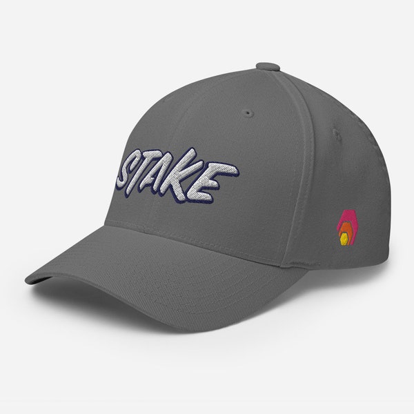 Stake Hex Cap Hexican Crypto Lover 3D Embroidered Peak Crypto Cap FlexFit OSFA Curved Peak