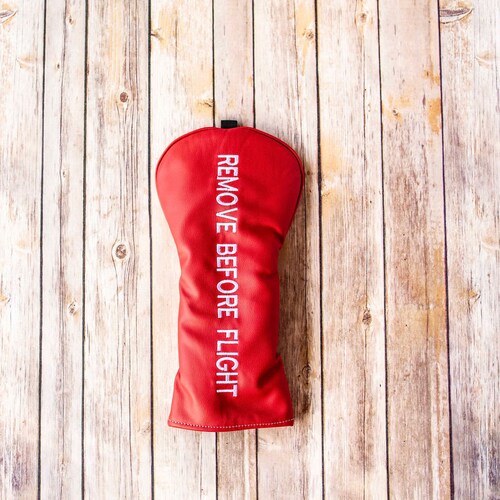 Golf Head Cover Driver Headcover Remove Before Flight Gift Etsy