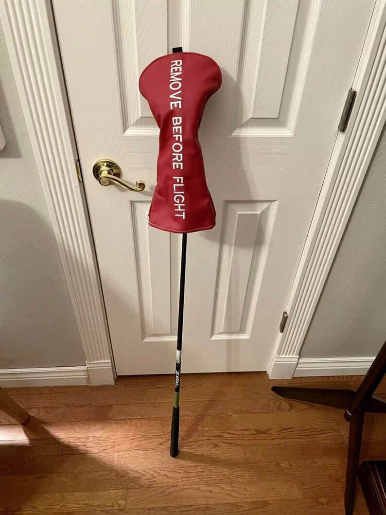 Golf Head Cover Driver Headcover Remove Before Flight Etsy