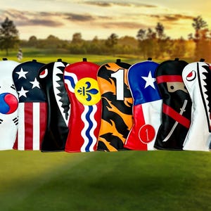 Custom Golf Headcover Set: Driver, Fairway, Hybrid - Team Tournament Gift