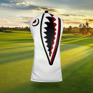 Flying Tiger Driver Headcover: Handmade Golf Gift for Pilots