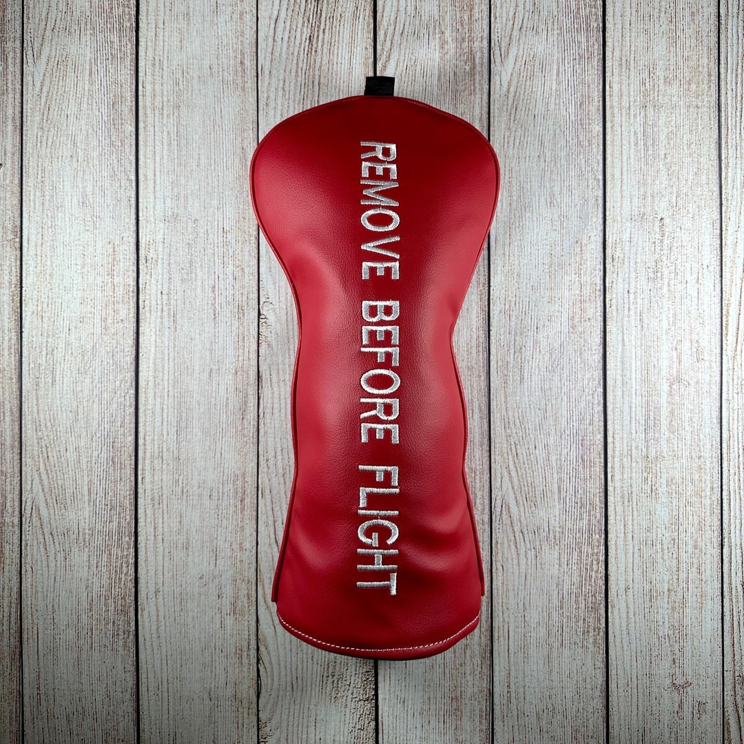 Remove Before Flight Driver Head Cover Golf Club Cover Driver Golf Cover Red Golf Cover Pilot