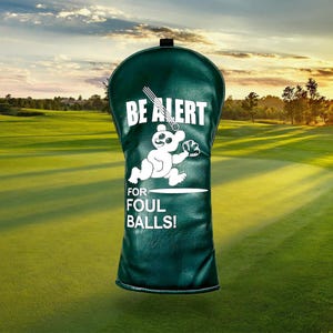 Be Alert For Foul Balls Headcover golfcoureur – Chicago Baseball geïnspireerde clubcover