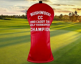Bushwood Country Club Driver Head Cover: Embroidered Faux Leather Golf Gift