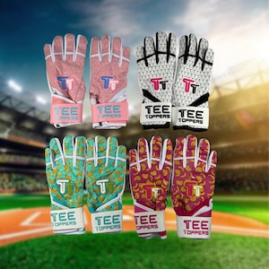 Custom Leather Batting Gloves: Design Your Own, Team Logo, Long Cuff