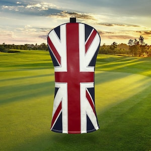 IMPERFECT United Kingdom Flagge Golf Driver Headcover | Golf Geschenk | Union Jack Flagge | Fahrerkopfabdeckung | Handgefertigtes Golf Geschenk