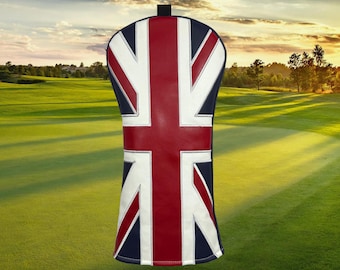 IMPERFECT United Kingdom Flag Golf Driver Headcover | British Golf Gift | Union Jack Flag | Driver Head Cover | Handmade Golf Gift
