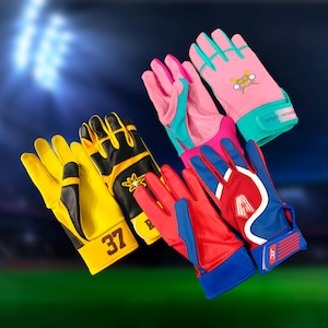 Custom Batting Gloves | Personalized Baseball/Softball Gloves | Team Orders, Player Numbers, Logos | Youth & Adult Sizing