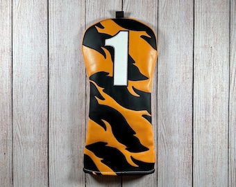 Handmade Tiger Stripe Driver Headcover: Golf Gift
