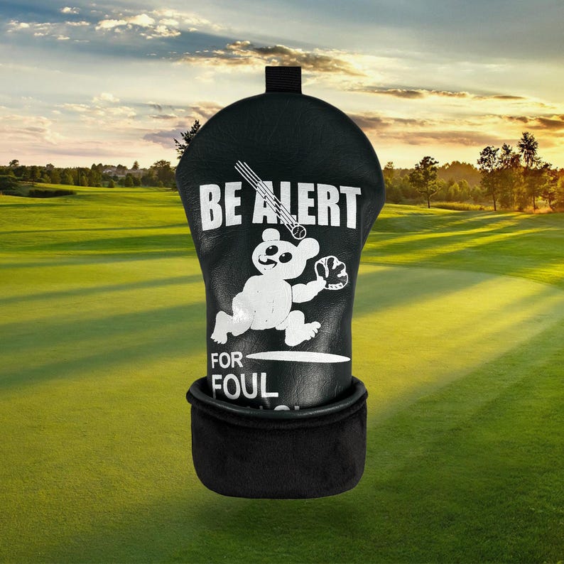 Be Alert for Foul Balls Green Hybrid Cover | Funny Golf Gift for Dad | Baseball Golf Gift | Golf Gift for Men | Funny Golf Headcover image 5