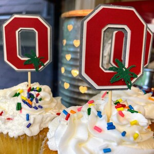 The Ohio State University Buckeye Cupcake Party Toppers Tailgating ...