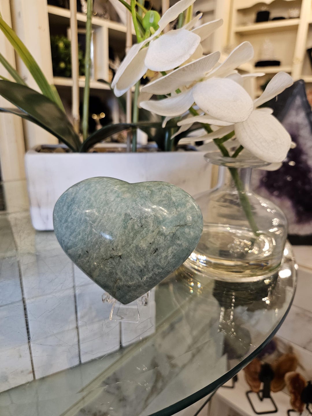 Amazonite Heart, Amazonite, Healing Crystal, Home Decor, Gift (10) - Etsy