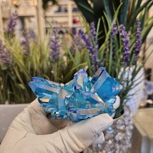 Aura Quartz, Blue  Aura Quartz, Healing Crystal, Home Decor, Gift (49)