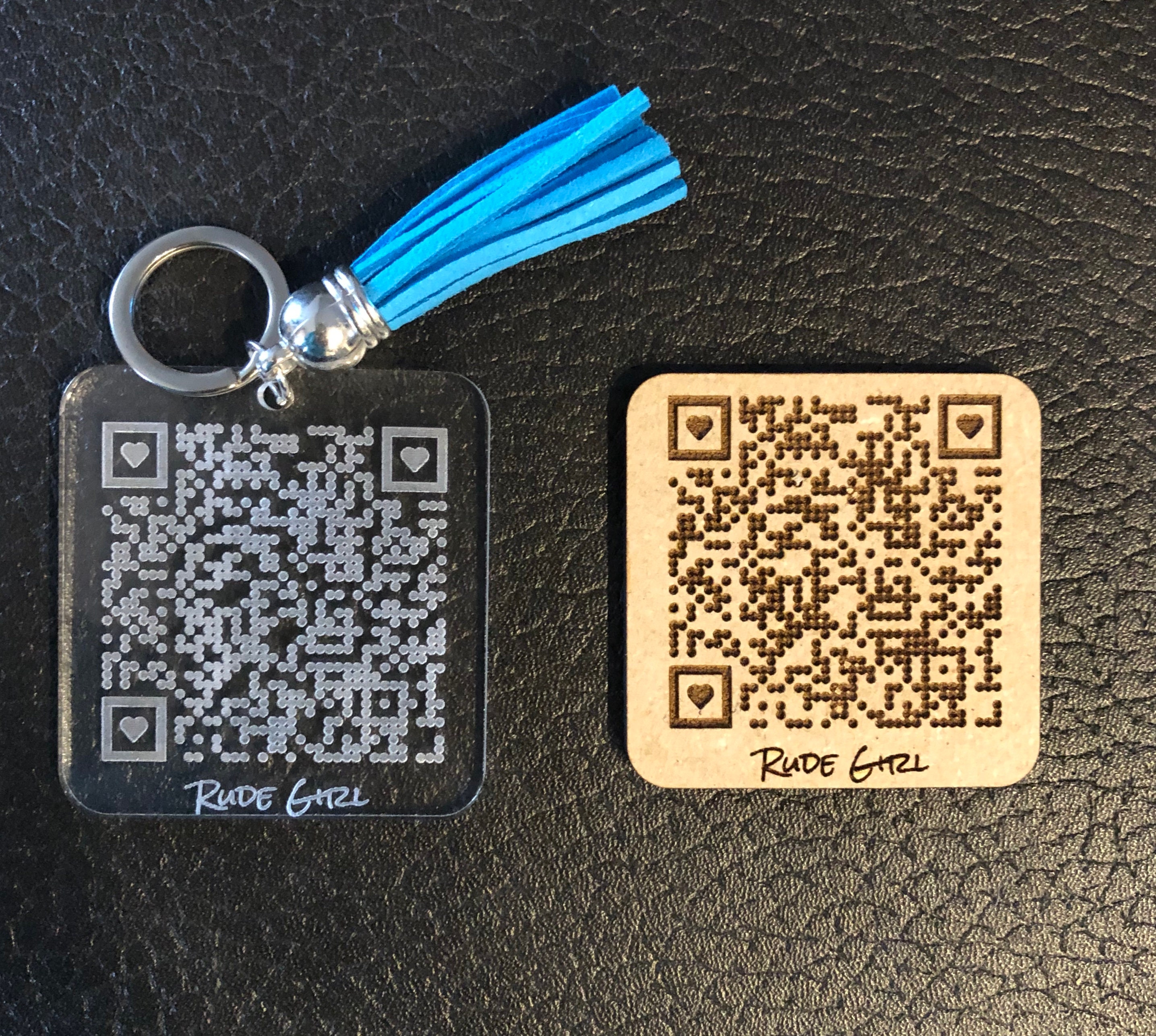 Business QR Code Keychain Etsy