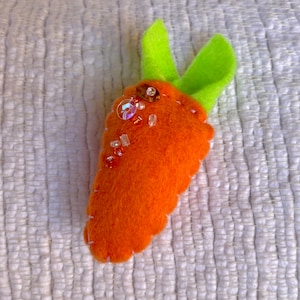 Easter Carrot Hair Clip, Girls Barrette, Hair Accessory, Bunny Carrot, Spring Flowers, Easter Gifts