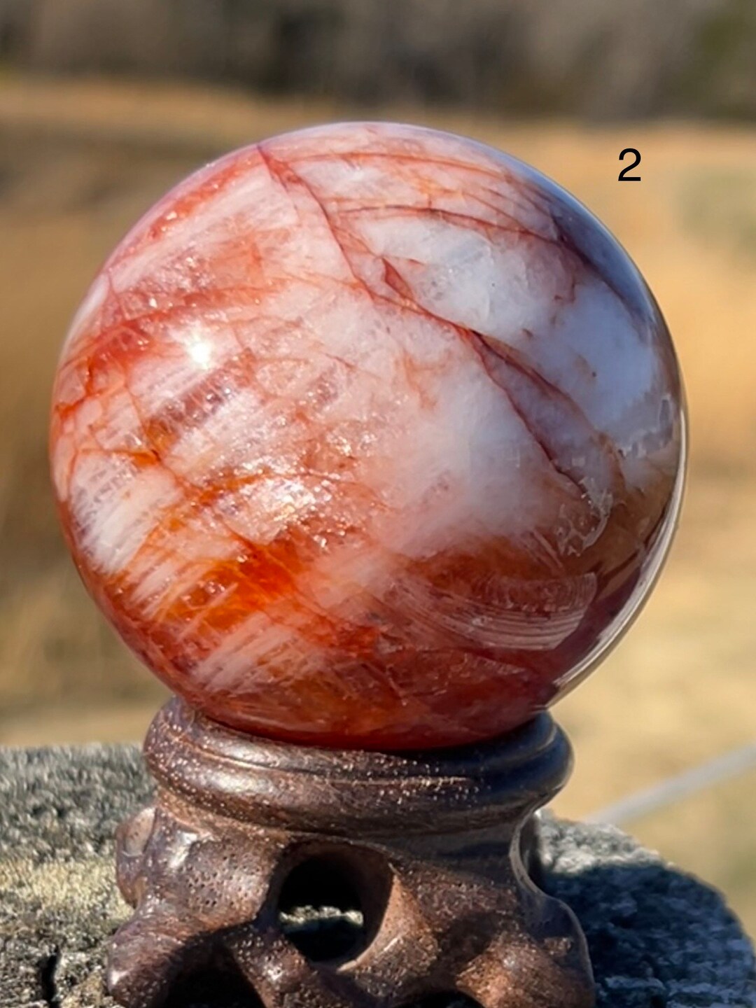 Fire Quartz Spheres Etsy