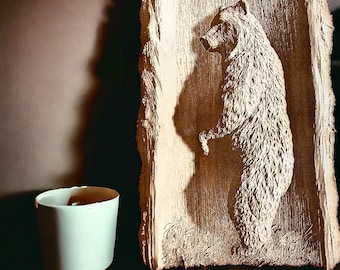 3D Effect Bear Wood Decor, Wall Art, Sign, Wall Hanging