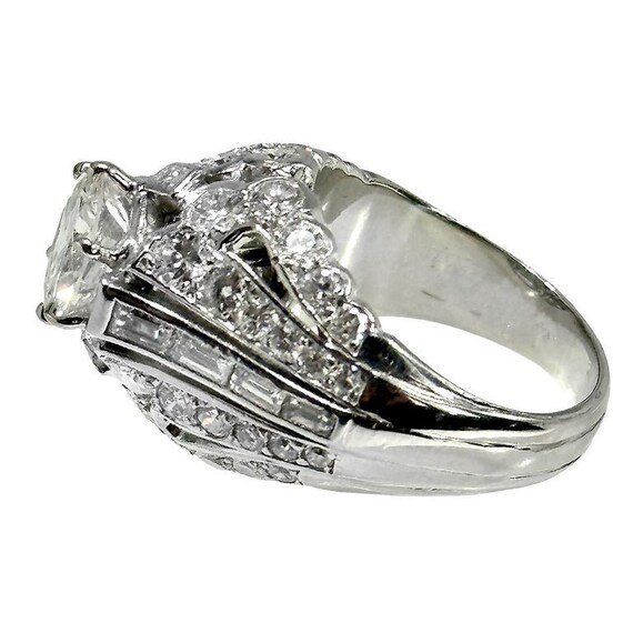 Elegant Mid-20th Century French Platinum Diamond … - image 3