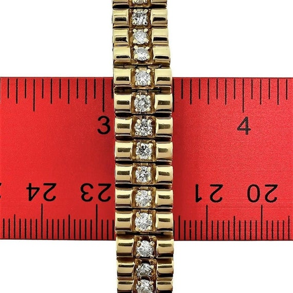 Link Bracelet in 14k Gold and Diamonds - image 6