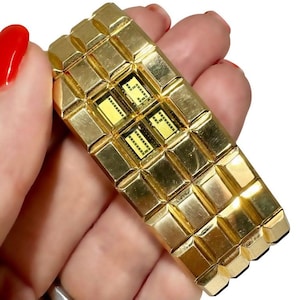 Extraordinary Vintage 18k Yellow Gold Chanel 'Chocolat' Unisex Digital Watch