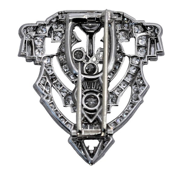 Art-Deco Platinum and Diamond Clip - image 2