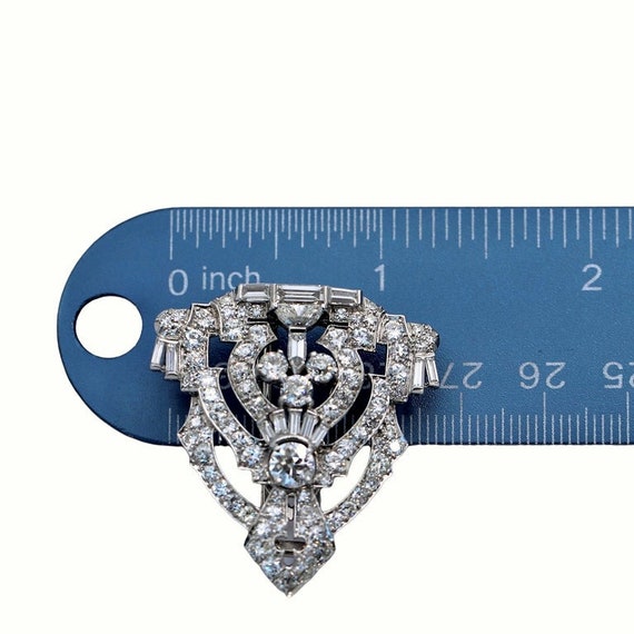 Art-Deco Platinum and Diamond Clip - image 5