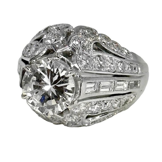 Elegant Mid-20th Century French Platinum Diamond … - image 2