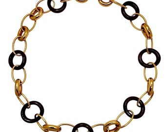 Edgy & Fashionable 20 Inch 18K Gold Link Necklace by Italian Designer Mattioli