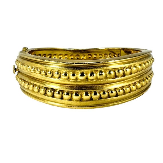 Vahe Naltchayan 18K Yellow Gold Wave Style Cuff B… - image 3