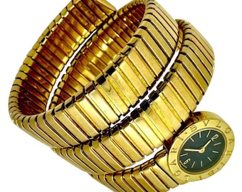 18K Yellow Gold Bulgari Serpenti Tubogas Ladies Watch