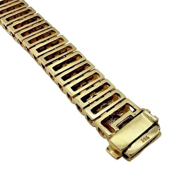 Link Bracelet in 14k Gold and Diamonds - image 3