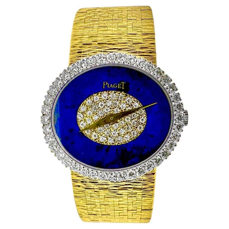 Vintage Ladies Piaget Wristwatch Oval Lapis Lazuli & Diamond  display picture 1