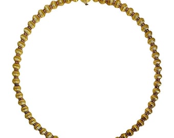 Precision Crafted 14k Yellow Gold Contemporary Italian Choker Length Necklace