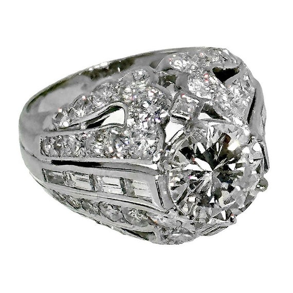 Elegant Mid-20th Century French Platinum Diamond … - image 6