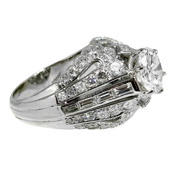 Elegant Mid-20th Century French Platinum Diamond … - image 5