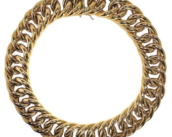 Collana italiana robusta ed elegante in oro giallo 14 carati