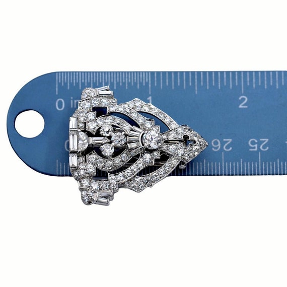 Art-Deco Platinum and Diamond Clip - image 6