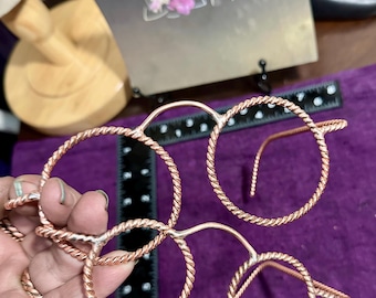 Pure Bare Copper Tensor Ring Glasses