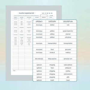 Basic Budget Template | Lifestyle Finance Planner for Families | Simple Monthly Planner | Printable & Excel