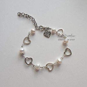 Hearts and Pearls Bracelet