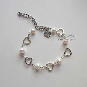 Mother of Pearl Heart Bracelet – Alexandra Gioia