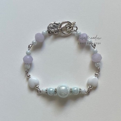 Fresh Lilac Heart Bracelet - Etsy