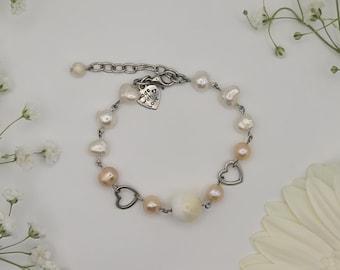 Pulsera de perlas angelicales