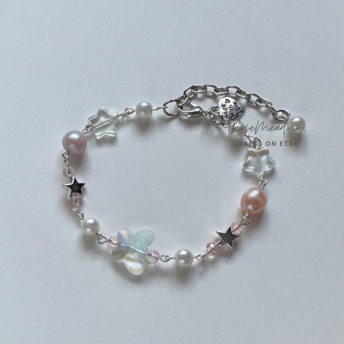 Shooting Star Pearl Bracelet - Etsy