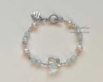 Frost vlinder parelarmband