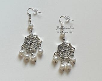 Pendientes de perlas Araneae
